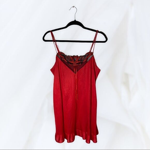 Y2K Gloria Vanderbuilt Red Chemise - Picture 1 of 5